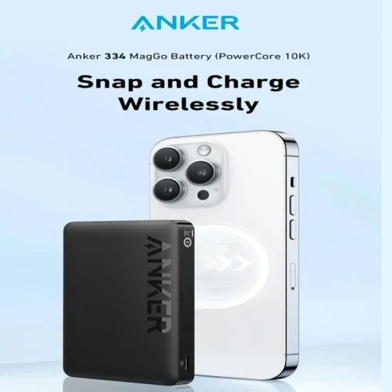 Anker 334 MagGo PowerCore 10000 mAh Battery Slim Wireless Power Bank